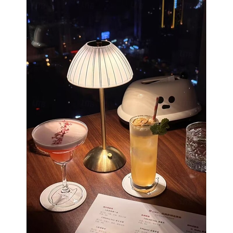 1 Pc metal charging desk lamp, tri color infinite touch dimming, bedroom bedside, dining room, coffee shop, study room, outdoor cordless lighting, Type-C charging3