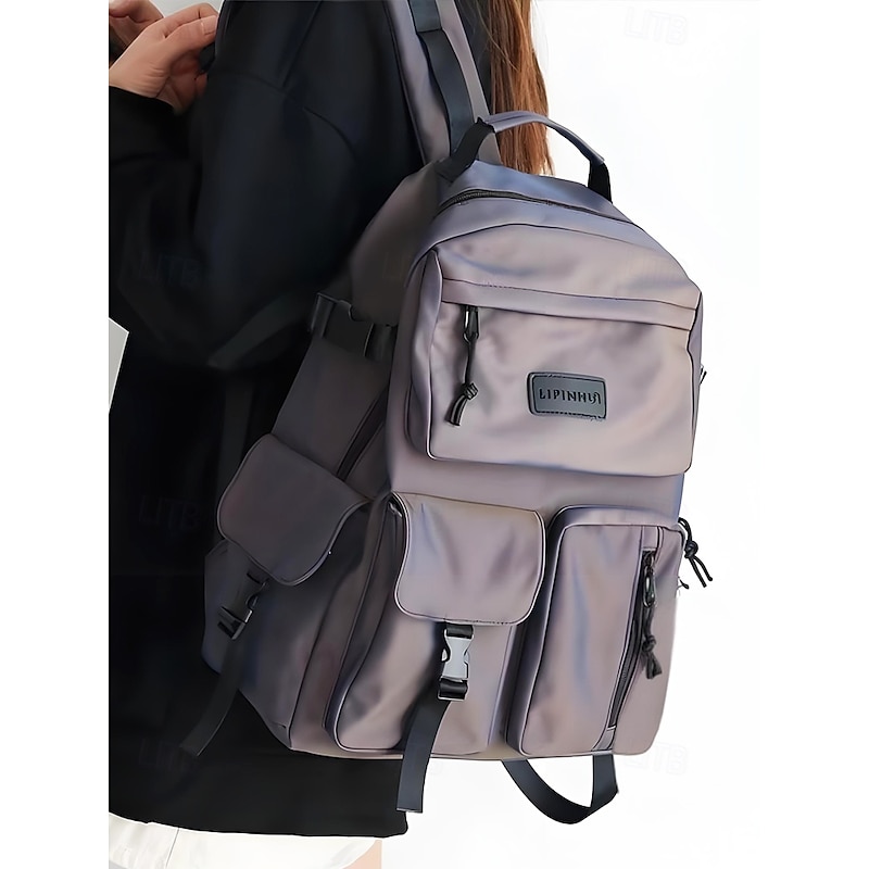 Unisex large capacity backpack, Waterproof, Fashionable design, Multiple colors, Multiple pockets, Suitable for school, Travel and daily use