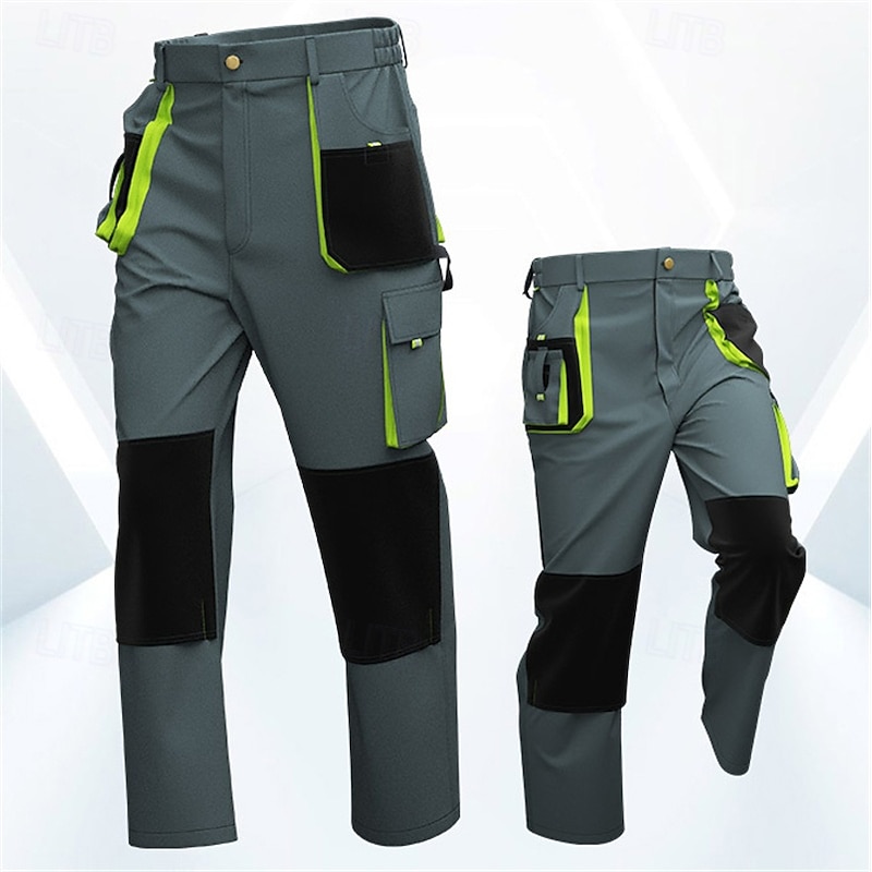 Men's Cargo Pants Hiking Pants Trousers Hiking Trousers Hiking Rain Pants Patchwork Outdoor Regular Fit Waterproof Windproof Quick Dry Lightweight Pants / Trousers Zipper Pocket Brown Green Camping4