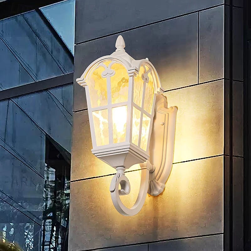 Farmhouse Outdoor Light Fixtures Wall Mount Round Base Front Porch Lighting Matte Antique Bronze Wall Sconces Waterproof Exterior Wall Lanterns for Patio House Backyard Door