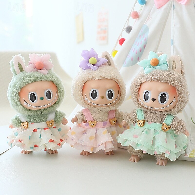 Clothes for 17cm Doll Skirt Set for Dolls 2 Piece Set Hat Skirt Outfit Premium Fashion Cute Dress for 17cm Dolls Accessories (NO Doll) - Main Image