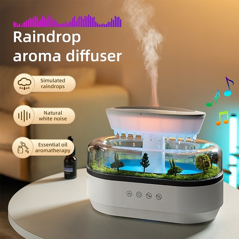 A USB Powered Colorful Glanet Cprack Design Flame Humidifier Cold Mist Pre FIlter Plastic Material Evaporative 36V Multifunctional Room T omantic And Soothing Atmosphere Creative Gift