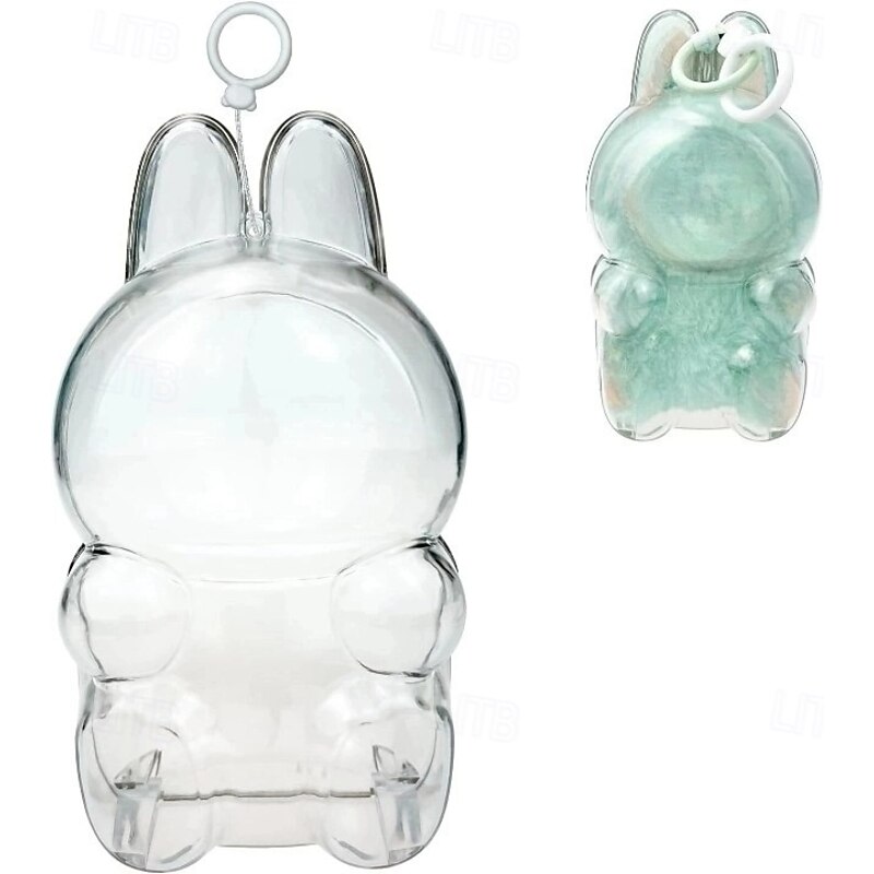 Protective Case ForLabubu The Monsters Have a Seat, Display Box Hard Case Accessories Cover with Silicone Strap White