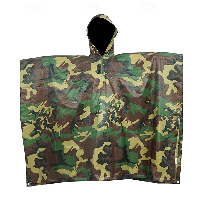 Men's Women's Hiking Jacket rain coat Outdoor Waterproof Windproof Quick Dry Lightweight Hiking Outfits Hiking Clothes Autumn / Fall Raincoat Camping / Hiking / Caving Camo Army Green Blue Dark Green