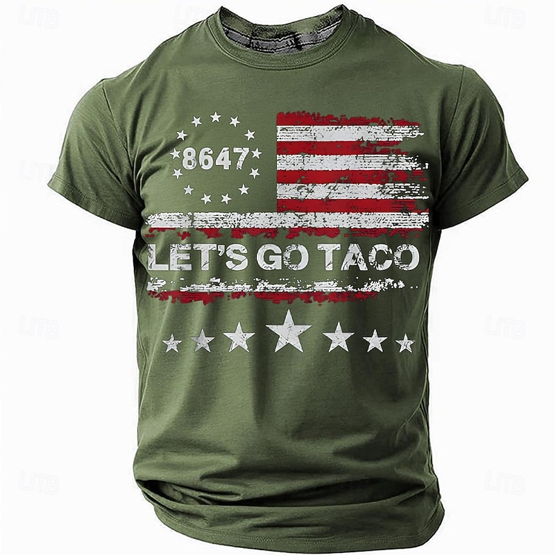 Patriotic T Shirts For Men Veterans T Shirt Short Sleeve T shirt 3D Print Crew Neck Shirt Fashion Daily Casual Street Casual Daily Red Blue Green Summer Spring All Seasons Clothing Apparel S M L XL2