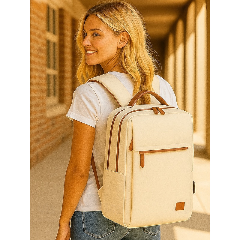 Waterproof USB Charging Laptop Backpack, Wear-Resistant Business Travel School Bag with Multi-Compartment Design for College, Work and Daily Us2