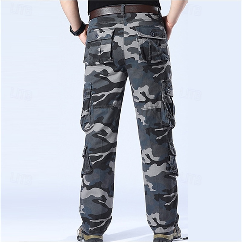 Men's Cargo Pants Hiking Pants Trousers Hiking Trousers Camouflage Outdoor Regular Fit Waterproof Windproof Quick Dry Lightweight Pants / Trousers Pocket Black Army Green Camping / Hiking Golf Running3