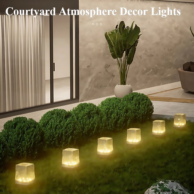 Multifunctional Solar Ground Lights powered Garden Stake Light-Energy-EfficientWaterproof Outdoor Lawn Lamp Motion Sensor for Balcony&Terrace Decor  1PC4