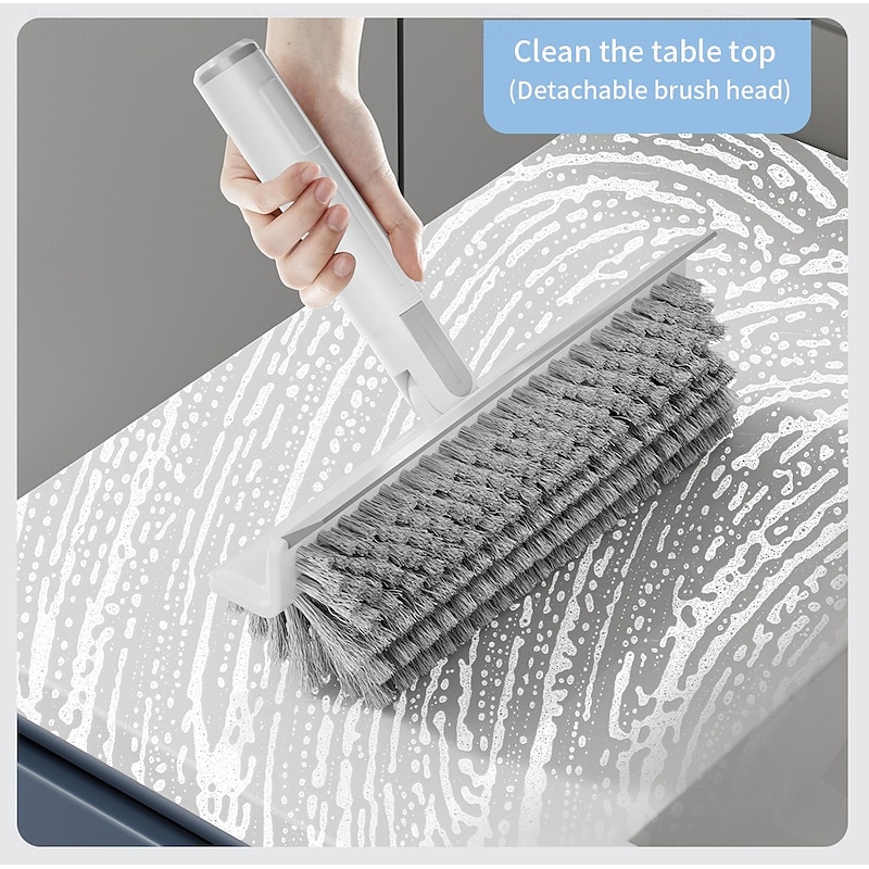 Bathroom Floor Brush, V-Shape Multi-Function Scrubber Brush, Carpet Brush, Glass Window Scraper, 180-Degree Foldable4
