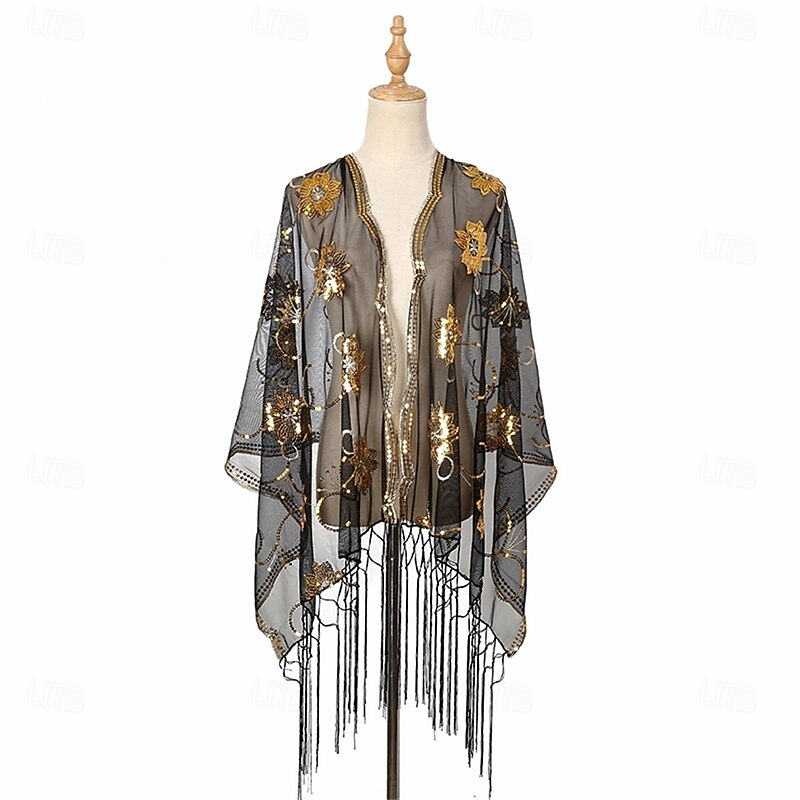 Women's Wrap Elegant Sun Protection Sleeveless Wedding Wraps With Tassel For Wedding Summer3