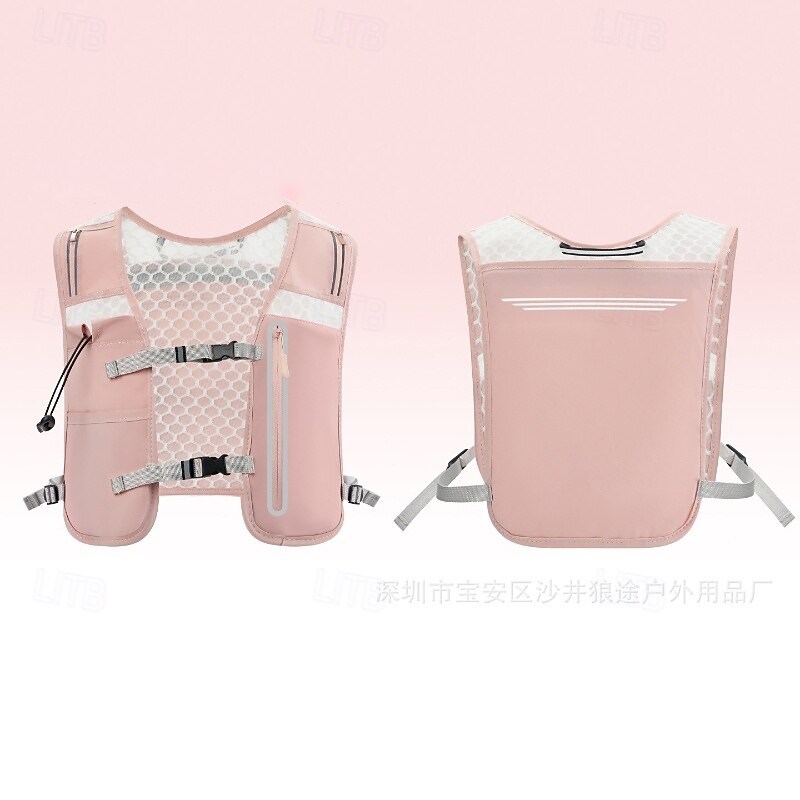 Running Vest Water Pack Hydration Vest Sun Sleeves Reflective Waterproof Quick Dry Lycra for Marathon Hiking Jogging