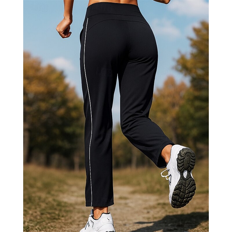Men's Joggers Sweatpants Running Pants Elastic Waistband Pants / Trousers Sports & Outdoor Casual Fall Lightweight Elastic Tennis Running Jogging Regular Fit Sportswear Activewear Solid Colored Black3