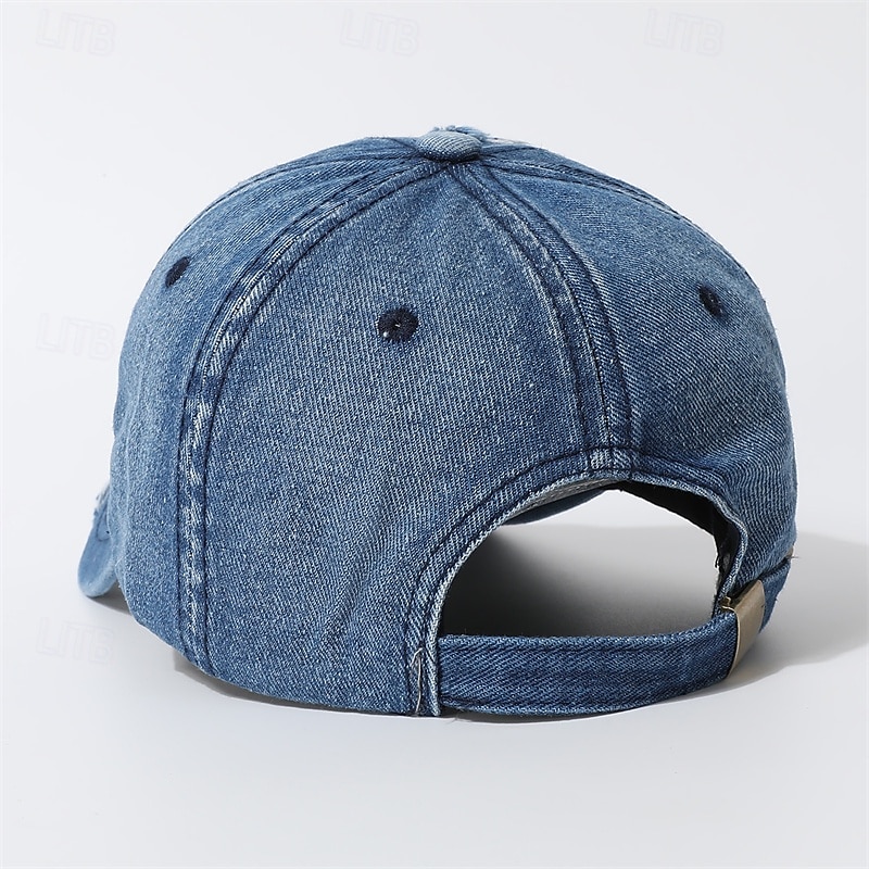 Men's Baseball Cap Sun Hat Trucker Hat Black Blue Jeans Embroidered Ripped Fashion Casual Street Daily Letter Adjustable Sunscreen Breathable4