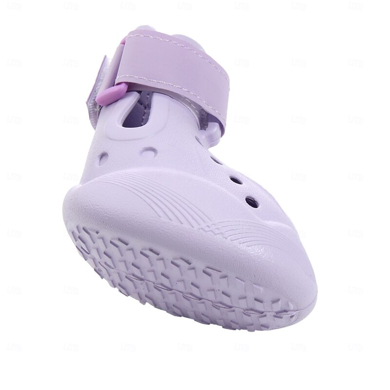 Dog Shoes Pet Boots Breathable Dog Shoes for Small Doggy Waterproof Pet Sandals with Anti-Slip Sole and Zipper Closure Durable Pet Paw Protector for Hot Pavement3