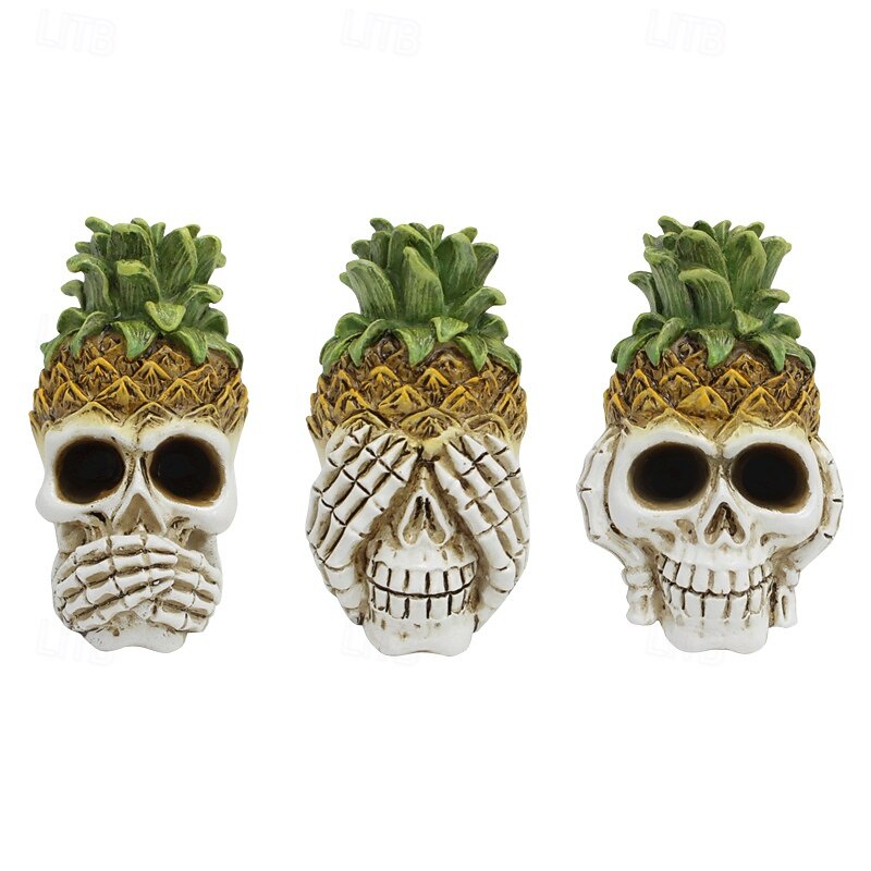 3pcs Halloween Skull Car Air Freshener Clips, Creative Resin Skeleton Vent Clip Decoration for Car Interior, Spooky Auto Accessories for Halloween Decor3