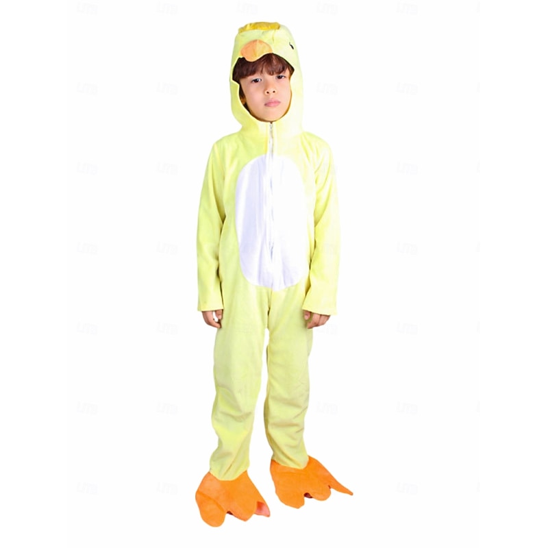 Duck Halloween Kigurumi Pajamas Onesies Fairy Tail Animal Cosplay Kid's Boys' Girls' Halloween Carnival World Book Day Performance Educational Dress Up School Event Dress Up Easy Halloween Costumes