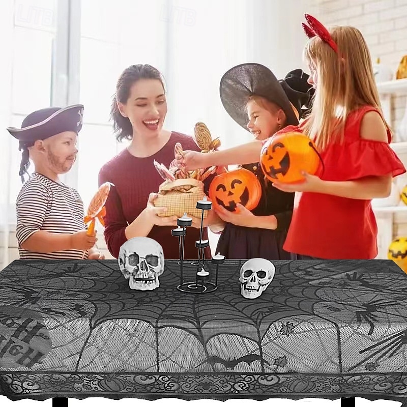 Gothic Halloween Tablecloth Scary Movie Nights & Party Decor Polyester Tablecloth
