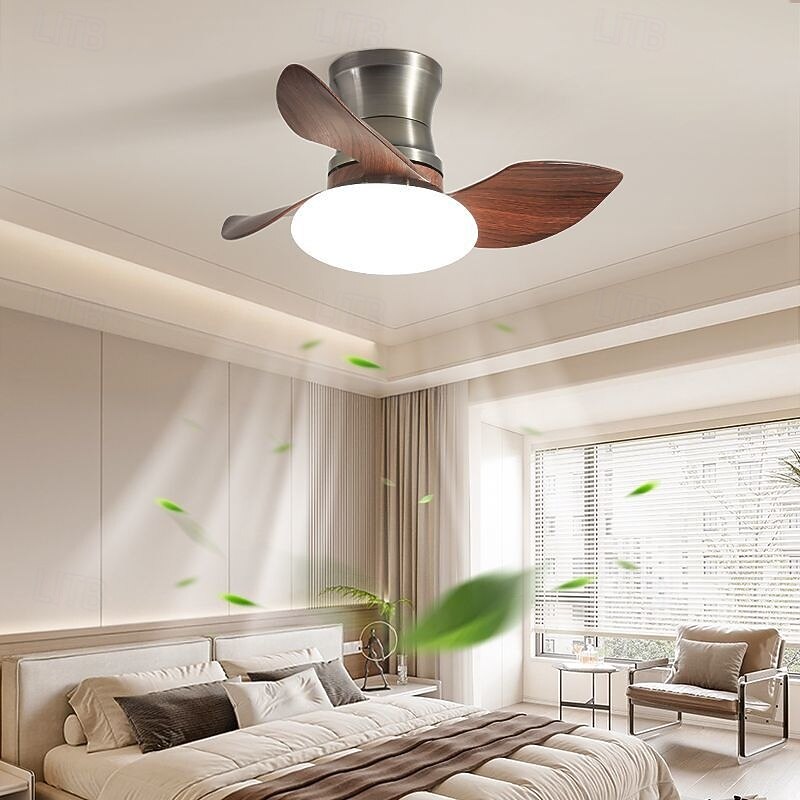 French Mid-Century Ceiling Fan Light - Smart Modern Minimalist for Bedroom/Dining/Study2