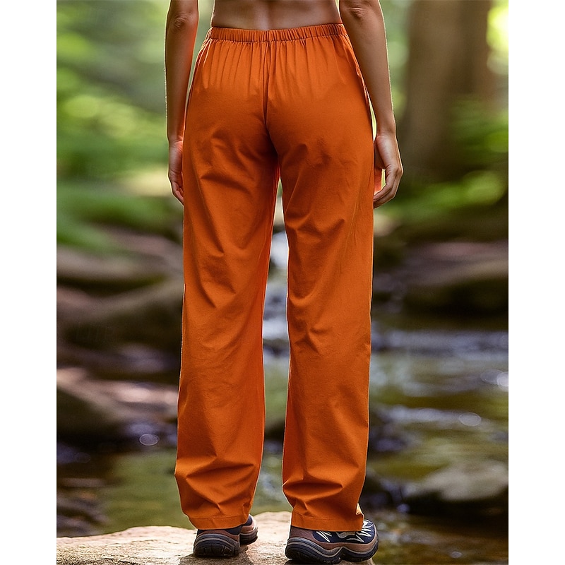 Women's Hiking Pants Trousers Hiking Trousers Hiking Rain Pants Outdoor Regular Fit Waterproof Quick Dry Lightweight Breathable Pants / Trousers Drawstring Pocket Elastic Waist Black Blue Camping2