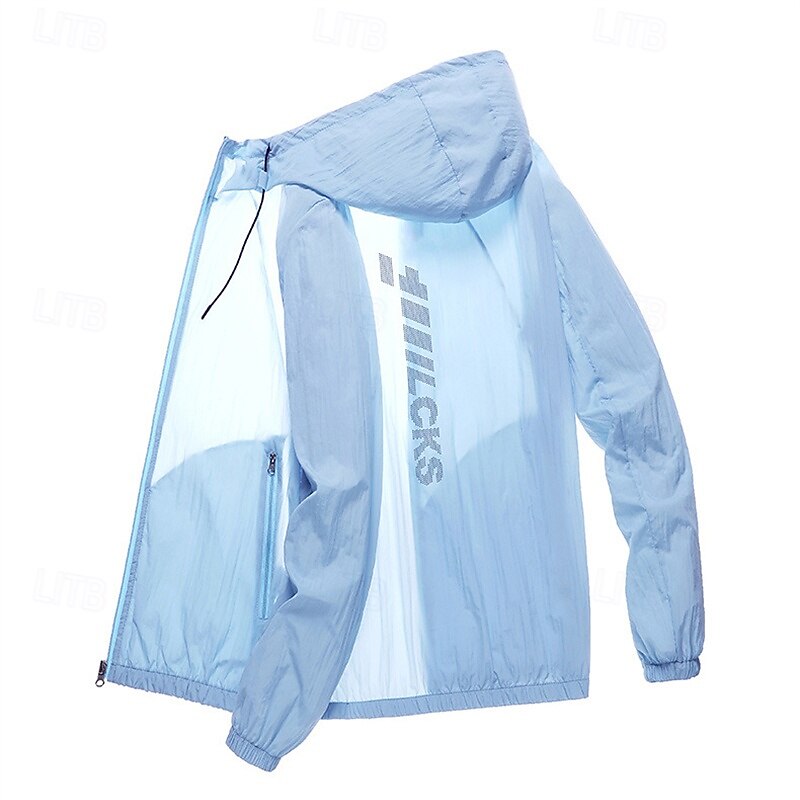 Men's Running Jacket Outdoor Jacket Full Zip Long Sleeve Outerwear Athletic Solid Colored Sun Protection Quick Dry Lightweight UV Cooling Tennis Golf Running Sportswear Activewear White Yellow Light4