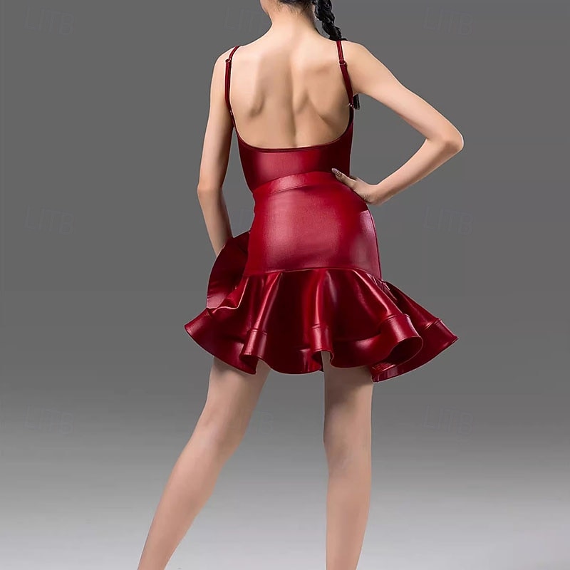 Kids' Dancewear Skirts Pure Color Girls' Performance Daily Wear Sleeveless High PU2