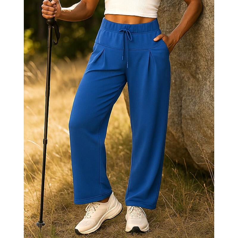 Women's Sweatpants Hiking Pants Trousers tracksuit bottoms Outdoor Regular Fit Elastic Sweatpants Drawstring Black Blue Tennis Golf Running S M L XL