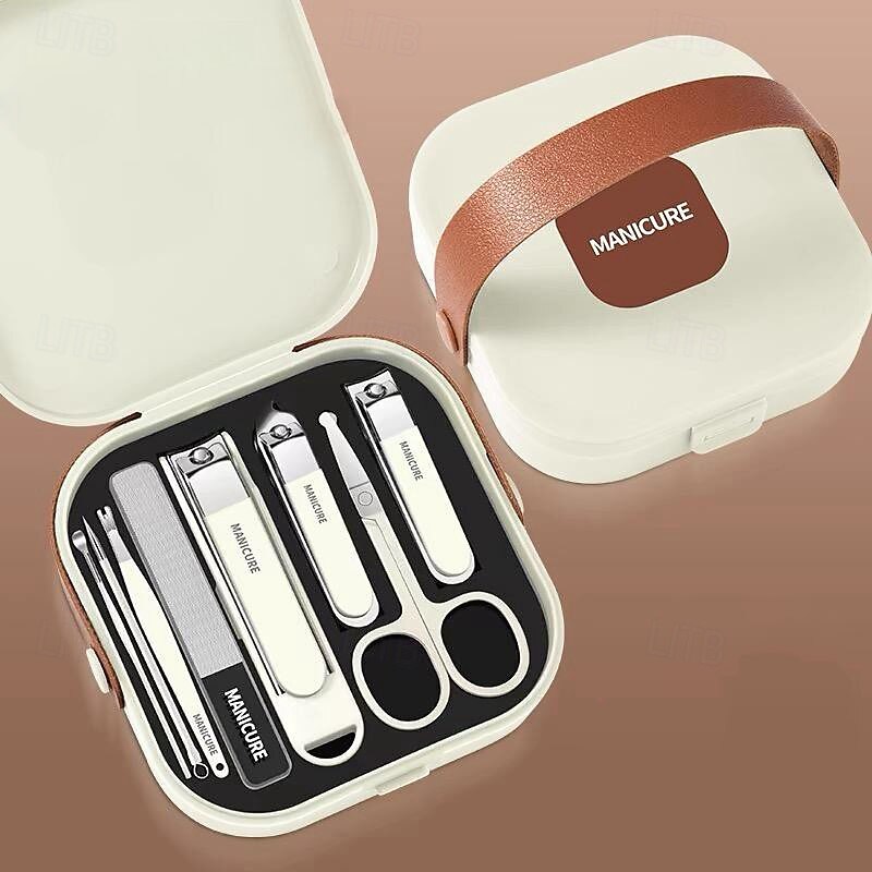 Anti-Splash Nail Clipper Set with Ear Pick, 8 PCS Premium Manicure Grooming Kit, Portable Nail Clippers in Luxury Travel Case for Men & Women2