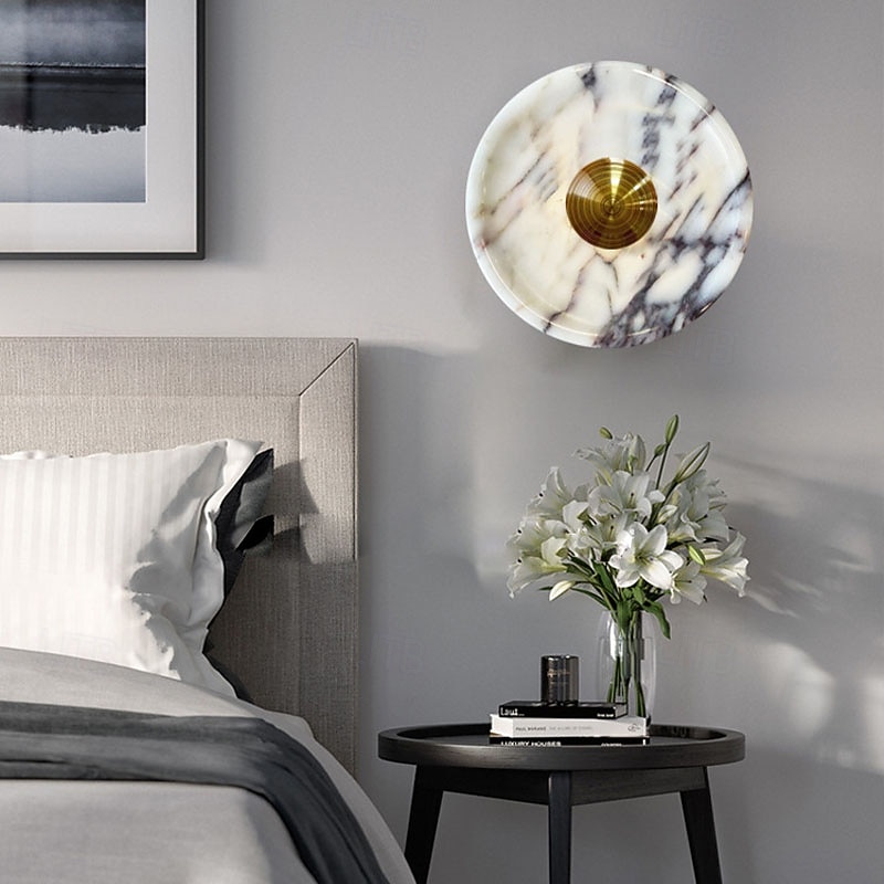LED Wall Sconces Marble Wall Lamps Wall Sconces Bedroom Shops Cafes Wall Light 110-240V