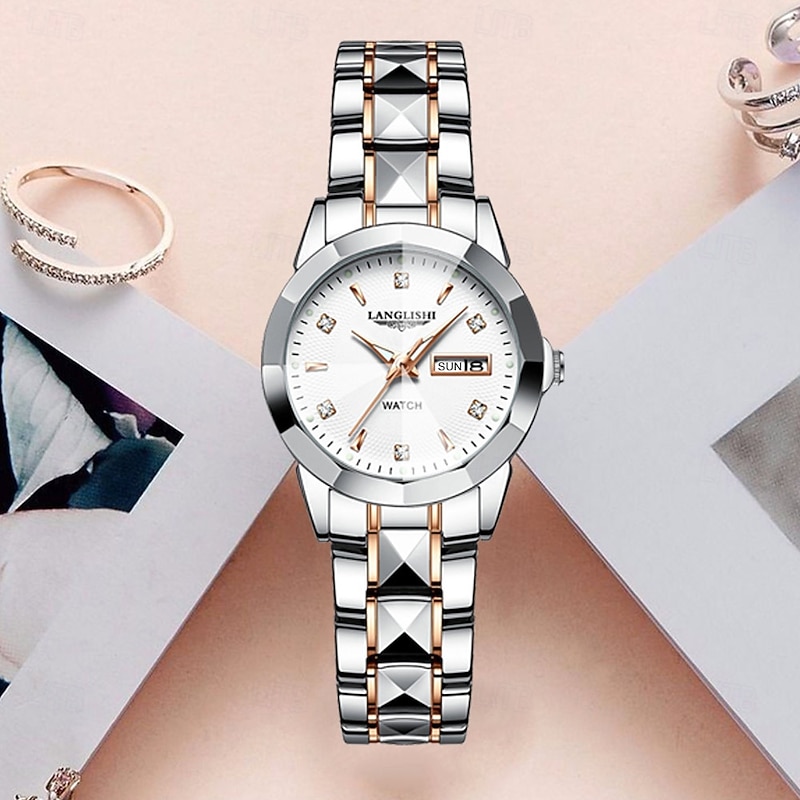 Luxury Ladies Watches Fashion Casual Stainless Steel Luminous Waterproof Quartz Women's Watches3