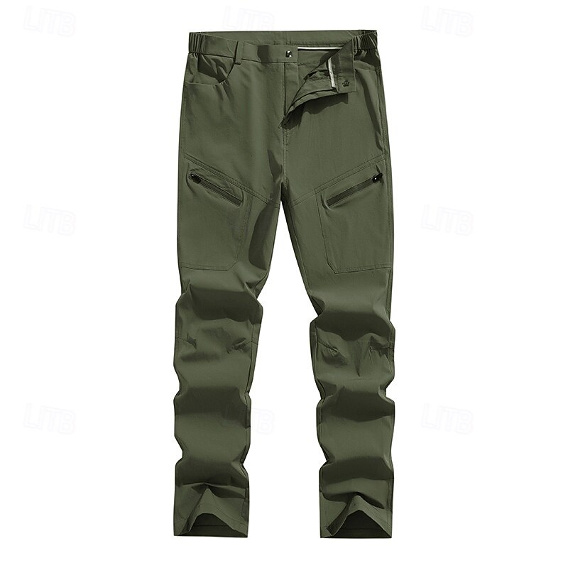Men's Hiking Pants Trousers Hiking Trousers Hiking Rain Pants Outdoor Regular Fit Waterproof Bottoms Pocket Black Army Green Camping / Hiking Running S M L XL XXL