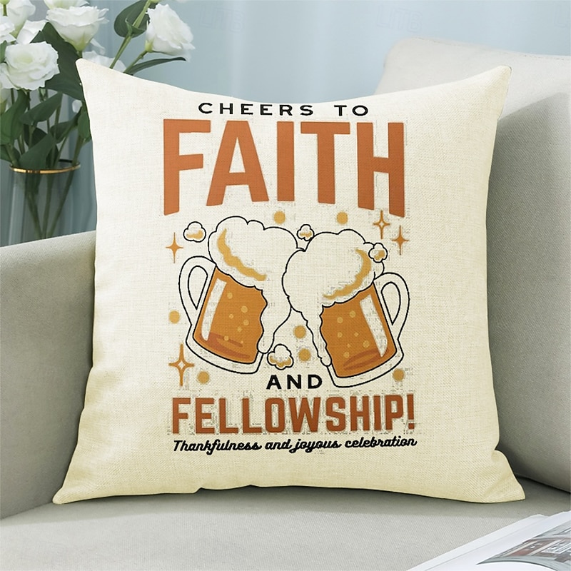 Oktoberfest German Bavarian Decorative Toss Pillows Cover 1PC Soft Square Couch Cushion Funny Beer Design3