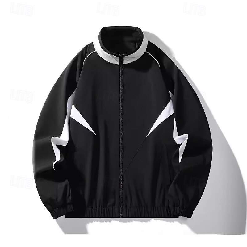 Men's Outdoor Jacket Hiking Jacket Outdoor Waterproof Windproof Hiking Outfits Hiking Clothes Spring Autumn / Fall Top Camping / Hiking / Caving Running Black White