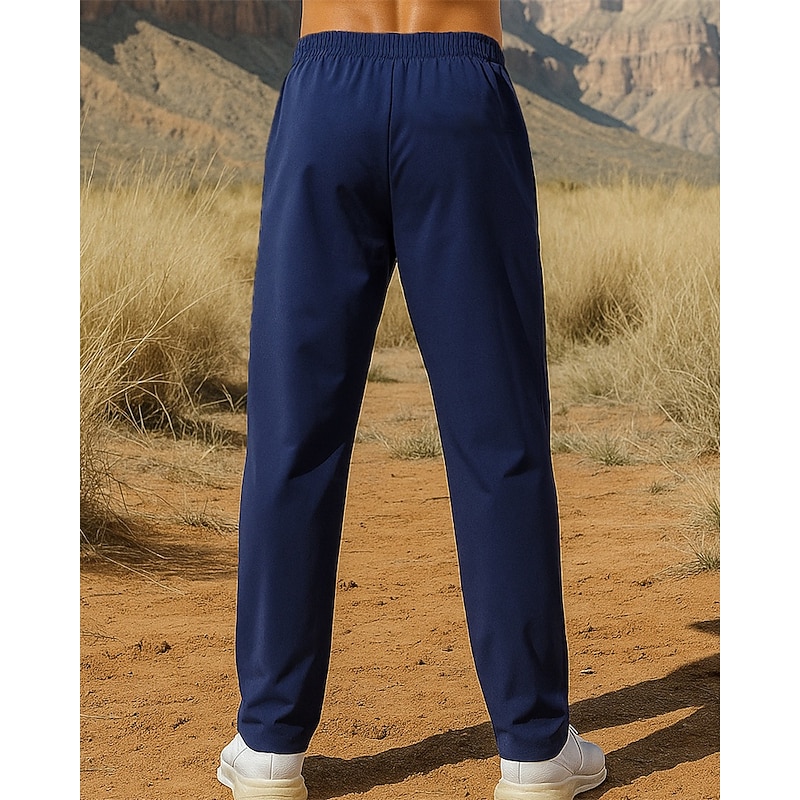 Men's Hiking Pants Trousers Hiking Trousers Outdoor Regular Fit Waterproof Quick Dry Lightweight Breathable Pants / Trousers Elastic Waist Black Royal Blue Camping / Hiking Golf Running S M L XL XXL2