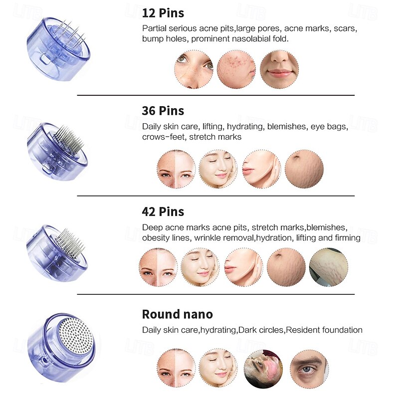 15pcs/box 12/36/42Pin Round Nano Dr Pen A1 Cartridge Microneedling Face Skincare BB glow Makeup3