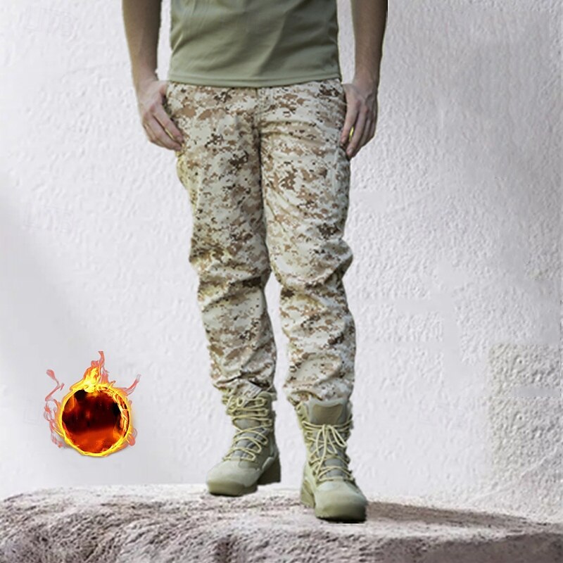 Men's Cargo Pants Hiking Pants Trousers Fleece Pants Outdoor Regular Fit Waterproof Windproof Quick Dry Lightweight Pants / Trousers Pocket Elastic Waist Green Light Green Camping / Hiking Golf3