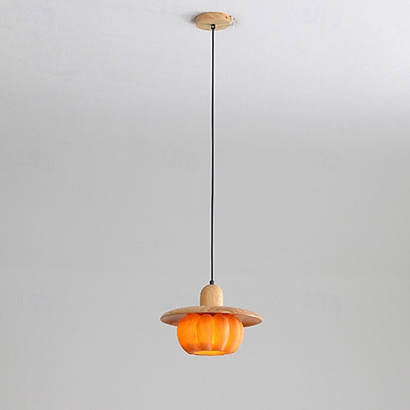 Resin Chandelier Retro Minimalist Rubber Wood Art Hanging Light Bedroom Restaurant Decoration Suspended Chandelier Indoor Adjustable Lighting Fixtures3