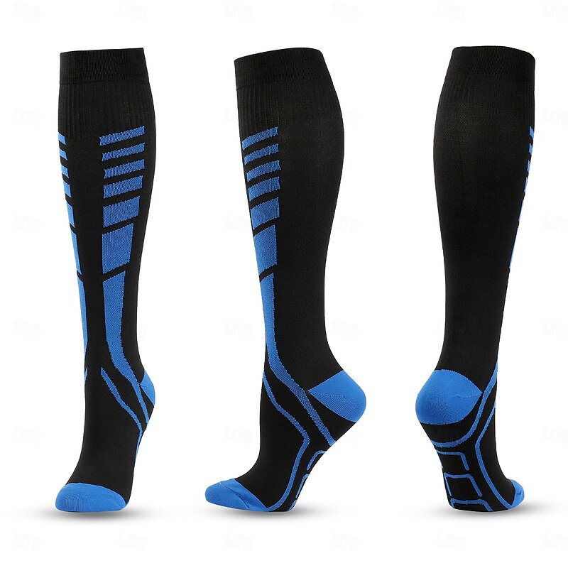 3 Pairs Compression Socks, Multi-Color Outdoor Running High Tube Pressure Socks, Athletic Performance Socks for Cross-Border Sale2