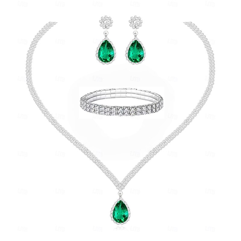Bridal Jewelry Sets One-piece Suit Alloy 1 Necklace Earrings Necklace Women's Stylish Cute Joy Jewelry Set For Party