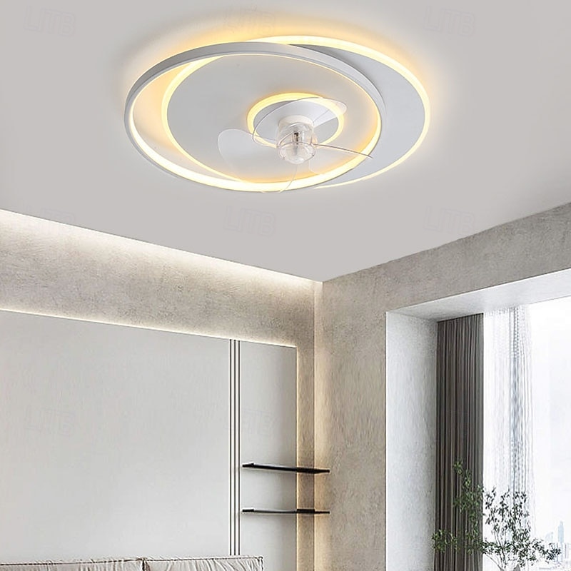 New Modern Minimalist Ultra-Thin Ceiling Fan Light LED Integrated, Ideal for Bedroom & Study2