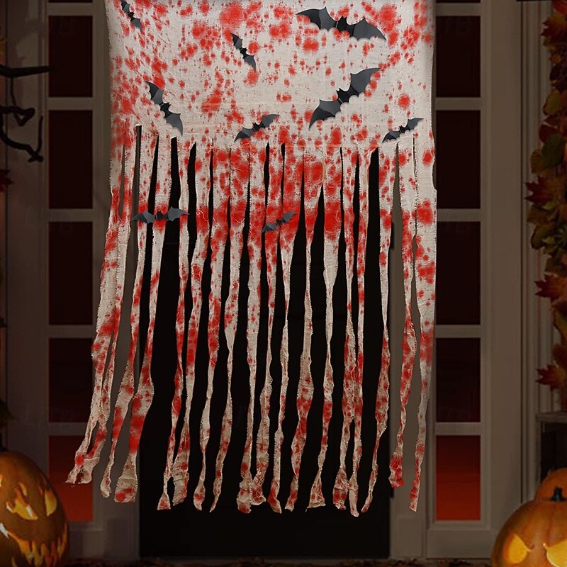 Halloween Decorations Decor Indoor Halloween Blood Weapon Banner Garland Banner Door Curtain for Halloween Party Decorations Halloween Bathroom Decor3