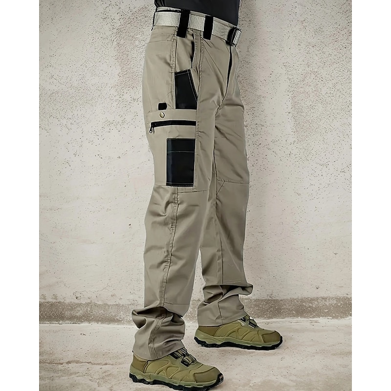 Men's Cargo Pants Tactical Pants Trousers Elastic Waist Multi Pocket Plain Waterproof Wearable Outdoor Daily Camping & Hiking Fashion Classic Black Army Green3
