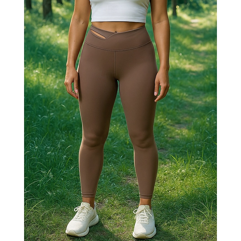 Women's Leggings Running Pants Elastic Waistband High Waist Pants / Trousers Sports & Outdoor Casual Quick Dry Lightweight Breathable Tennis Golf Running Regular Fit Sportswear Activewear Solid3