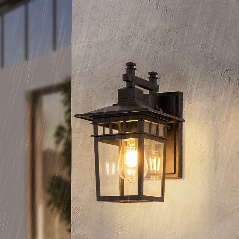 Outdoor Light Fixtures Wall Mount Aluminium Waterproof Exterior Wall Lantern, Anti-Rust Outside Black Wall Sconce Porch Lights for House Garage, Doorway4