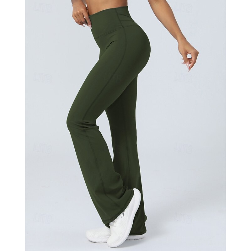 Women's pilates leggings fitness pants sport pants Lightweight Pilates Dance Running Pants Solid Color Black Pink Cream Fall Winter Sports Activewear Micro-elastic3