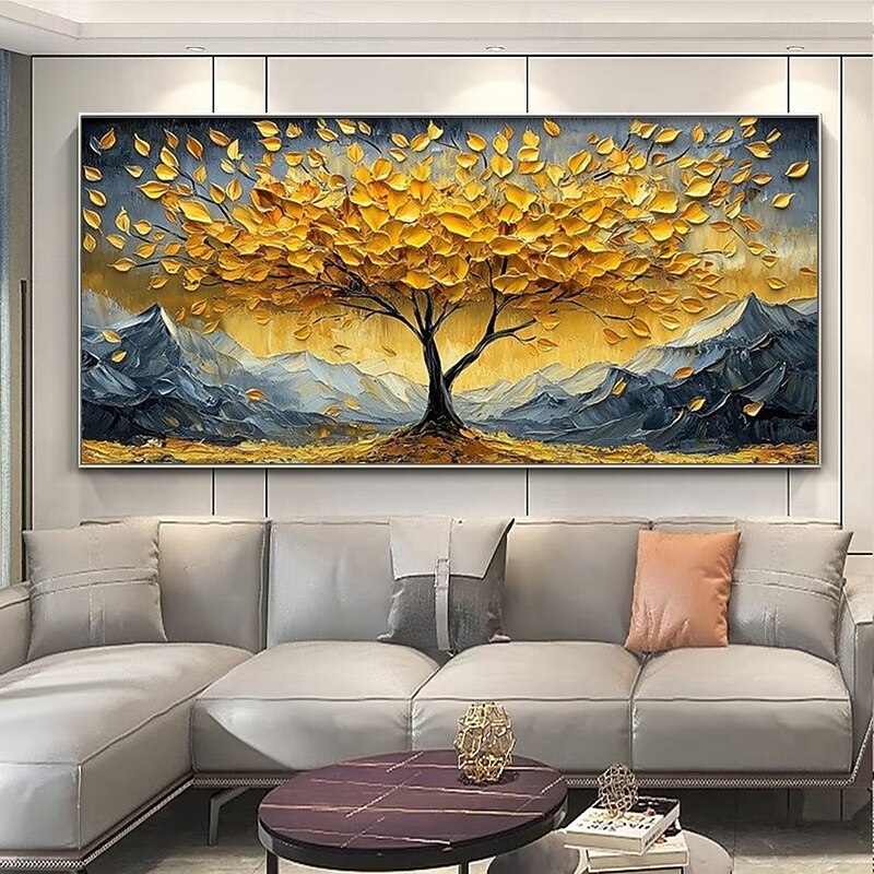 Mintura Handmade 3D Tree Landscape Oil Paintings On Canvas Wall Art Decoration Modern Abstract Picture For Home Decor Rolled Frameless Unstretched Painting2