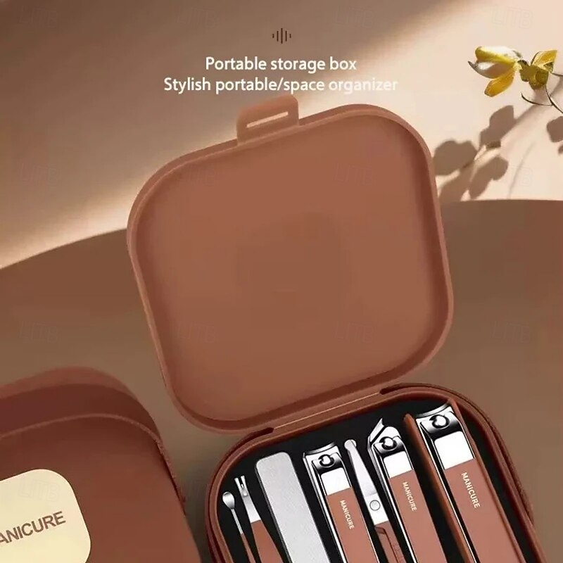 Anti-Splash Nail Clipper Set with Ear Pick, 8 PCS Premium Manicure Grooming Kit, Portable Nail Clippers in Luxury Travel Case for Men & Women4