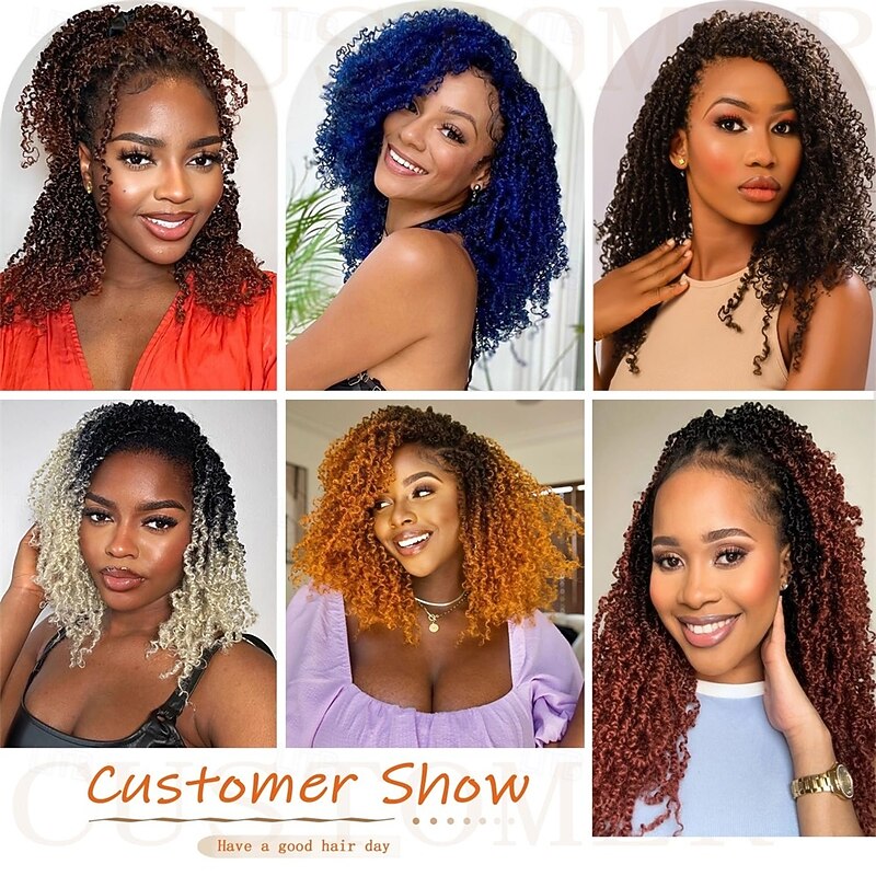 Crochet Hair 12 Inch 9 Packs Pre Looped Mini Twist Yankee Twist Micro Yaki Twist Synthetic Curly Crochet Hair Extensions For Black Women4