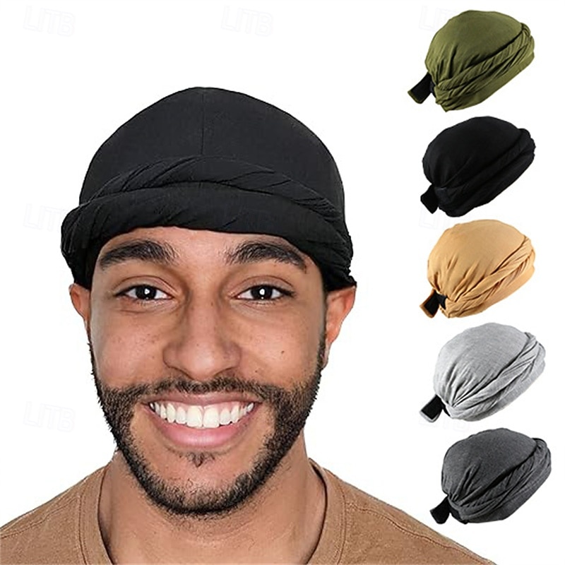 Men's Beanie Hat Beanies Black White Polyester Cozy Daily Wear Going out Solid / Plain Color Breathable