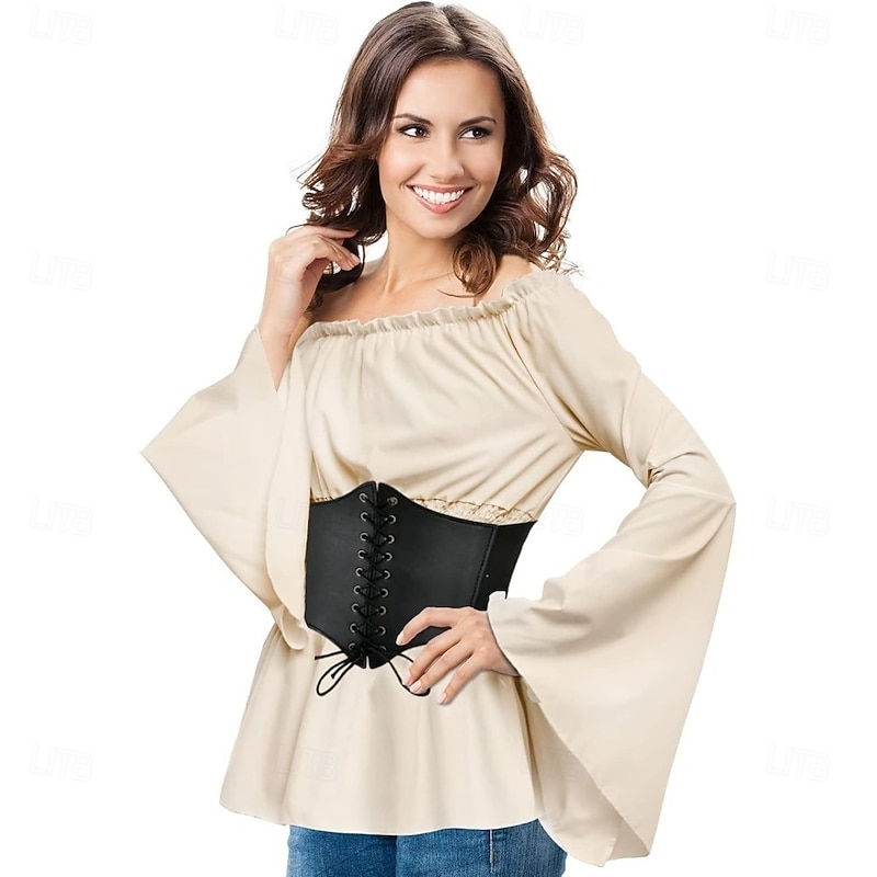 Outfits Medieval Renaissance Blouse / Shirt Cosplay Costume Waist Belt Fancy Dress Women's Festival Adults' All Seasons3