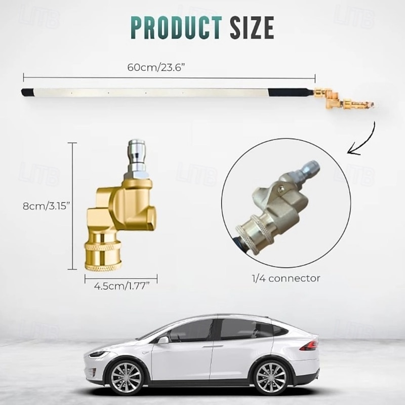 Radiator Cleaning Wand, Upgraded Efficient No-Removal Cleaning Tool for Tight Crevices, High Pressure Radiator Flush and Cleaner Tool with Quick Coupler, Fit for Cars Truck2